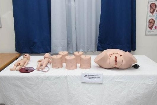 Childbirth simulator & newborn manikins
